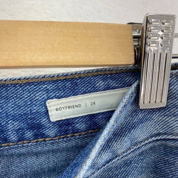 PACSUN Ripped Light Wash Boyfriend Blue Jeans - Picture 4 of 6
